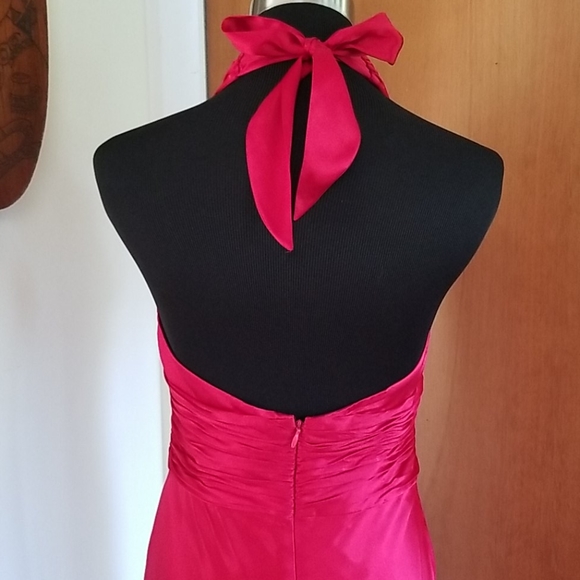 Papell Boutique Evening Red Silk Gown - Picture 3 of 5